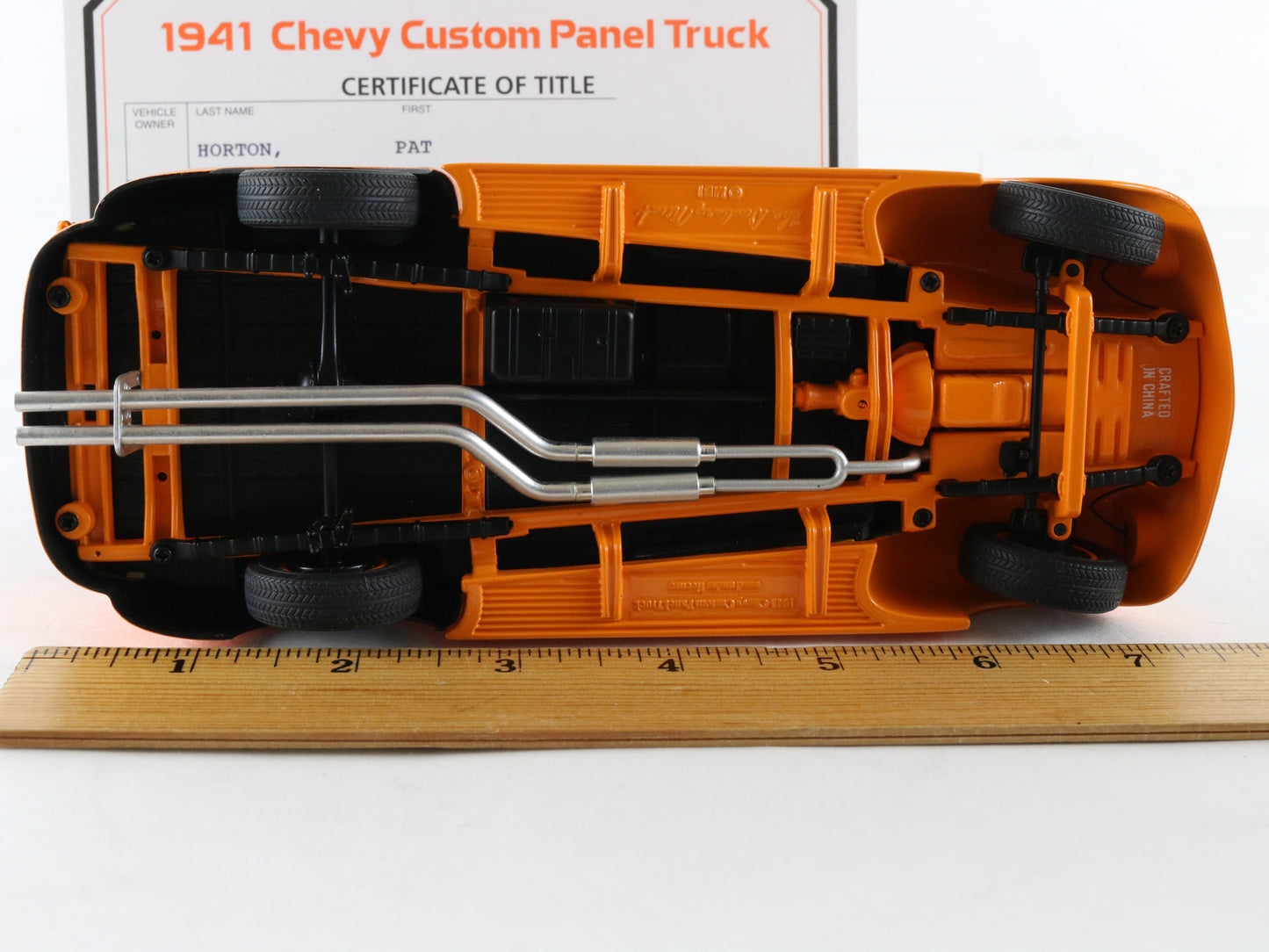 1941 Chevrolet Panel Custom Truck Sixpak Orange Black Danbury Mint 1:24 Model