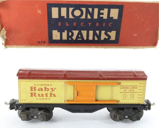 Curtiss Baby Ruth Single Door Boxcar Lionel O Gauge 1679 W/ Box