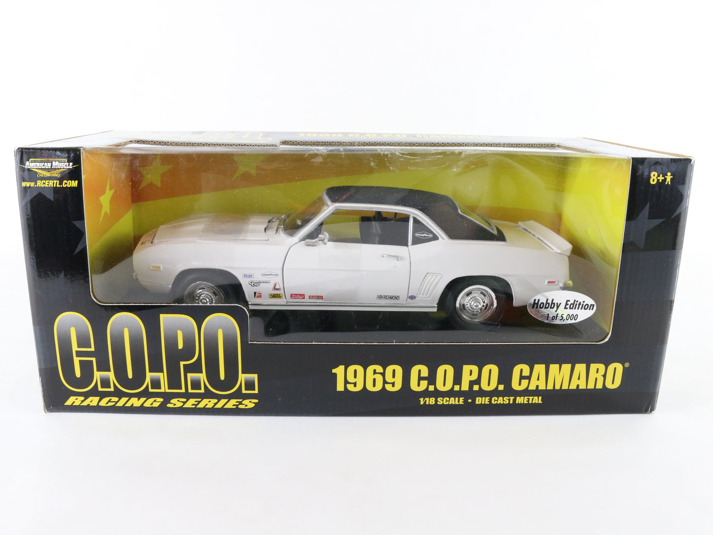 1969 Chevy Camaro Copo Racing White American Muscle ERTL 1:18 LE Of 5000 36677