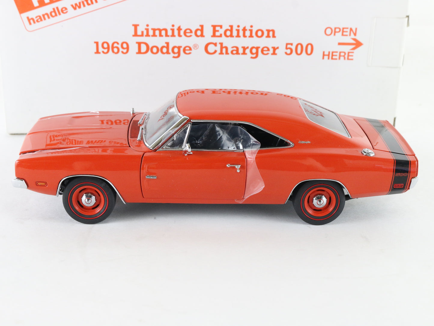 1969 Dodge Charger 500 Orange Black Limited Danbury Mint 1:24 Diecast 3036/5000