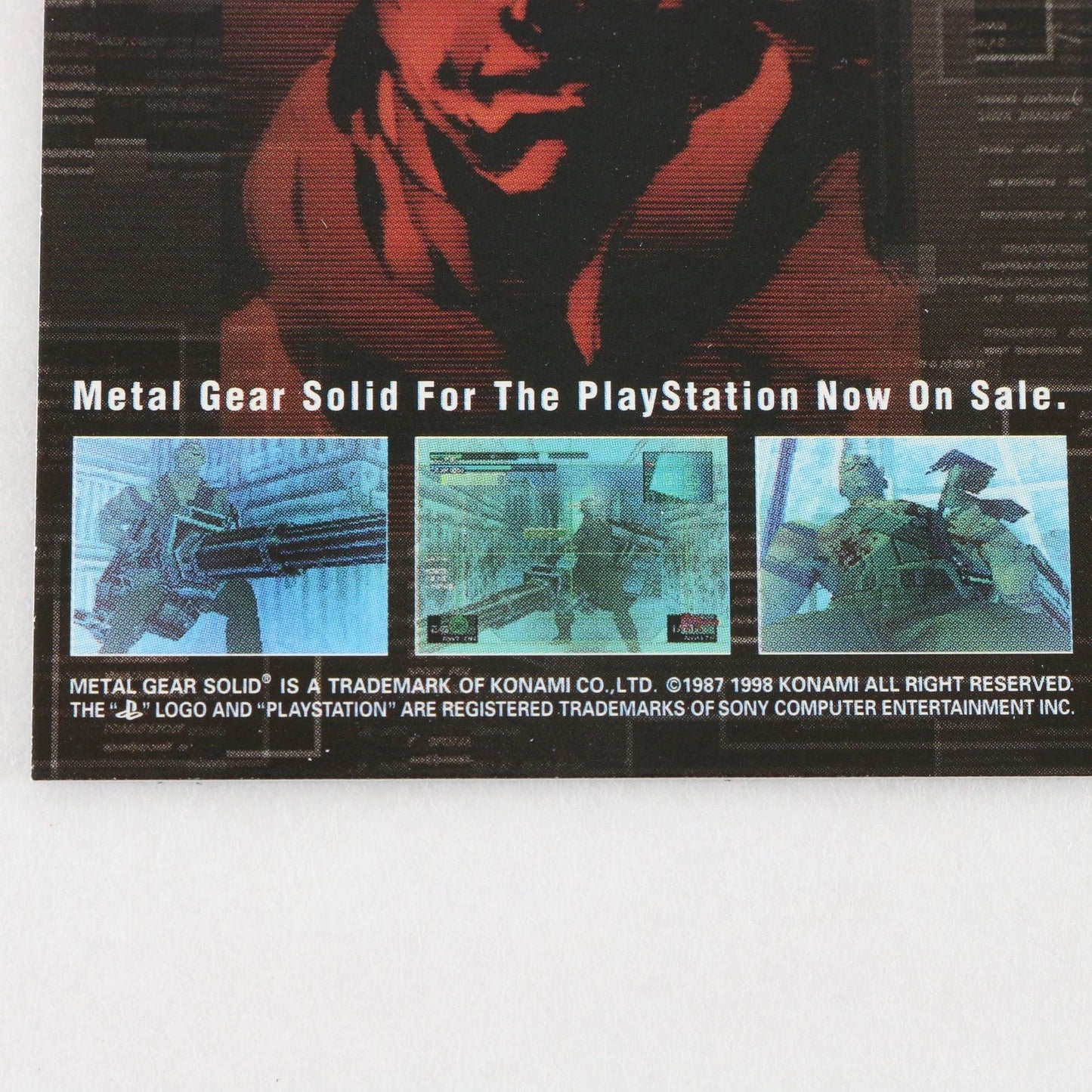 Metal Gear Solid Trading Card Vulcan Raven Checklist Konami Playstation