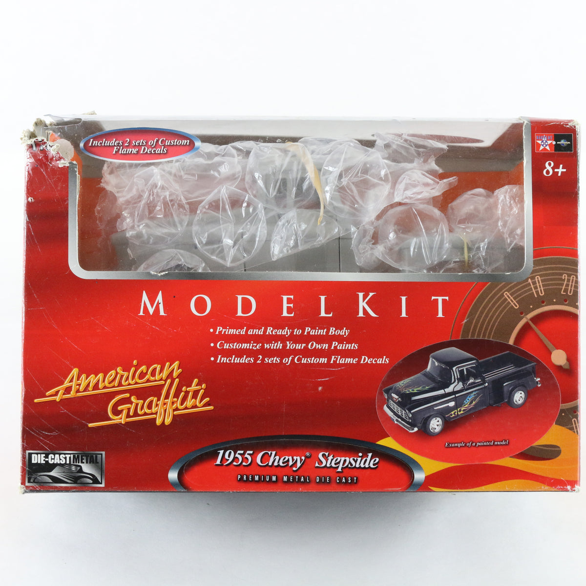 1955 Chevy Stepside American Graffiti Motor Max 1:24 Metal Model Kit 75120G