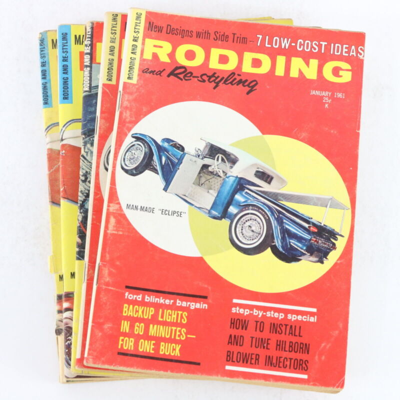 Lot Of 5 Rodding Re-styling Jan Feb Mar 1961 Vintage Car Magazines