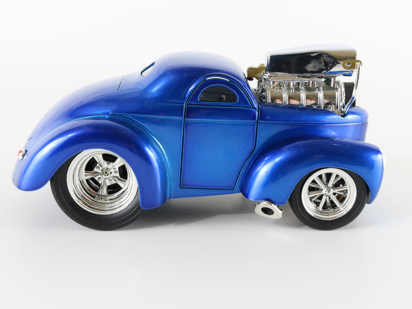 1941 Blue Willys Coupe Muscle Machines Funline Metal Model Car 1:18