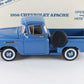 1958 Chevrolet Apache Pickup Truck Blue Danbury Mint 1:24 Diecast Model