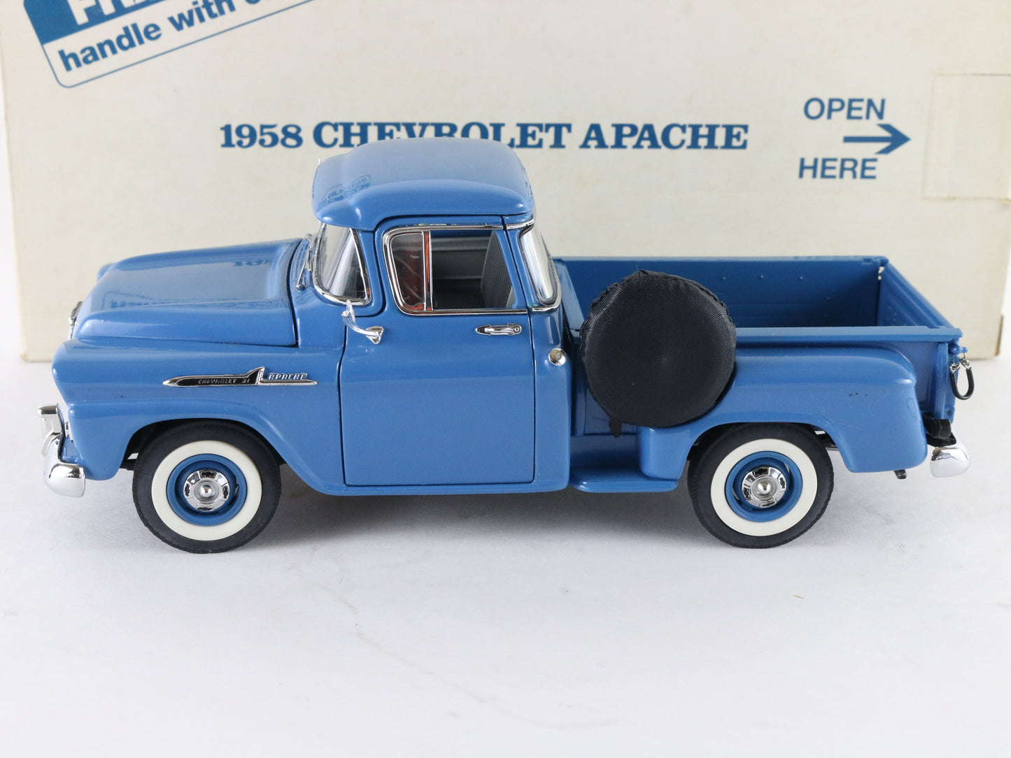 1958 Chevrolet Apache Pickup Truck Blue Danbury Mint 1:24 Diecast Model