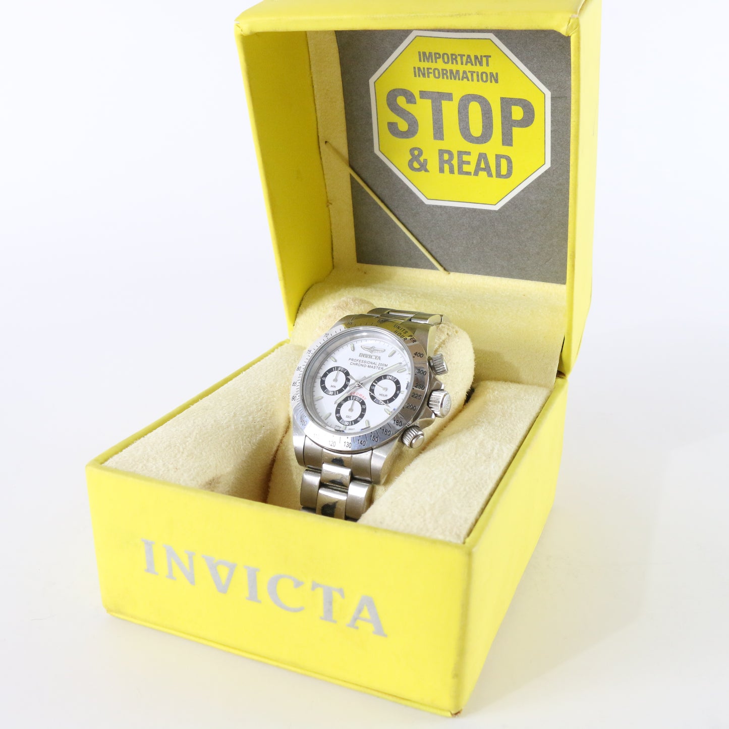 Invicta Professional Speedway Men's Watch Stainless Steel 200M Chronograph