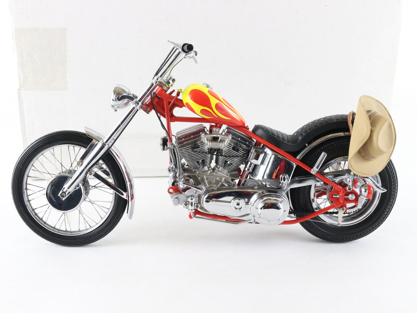 Easy Rider Billy Bike Red Yellow Flames Franklin Mint 1:10 Motorcycle B11XN65