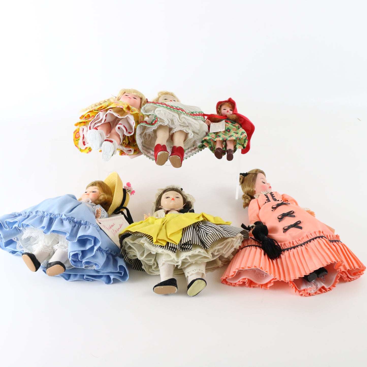 Lot Of 6 Madame Alexander Various Size Dolls Red Riding Hood Hungarian