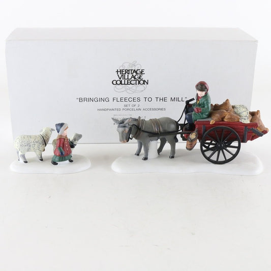 Dept 56 Heritage Village Bringing Fleeces To The Mill Set Of 2 Christmas 5819-0