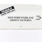 1955 Ford Fairlane Crown Victoria Danbury Mint 1:24 White Black Diecast Model