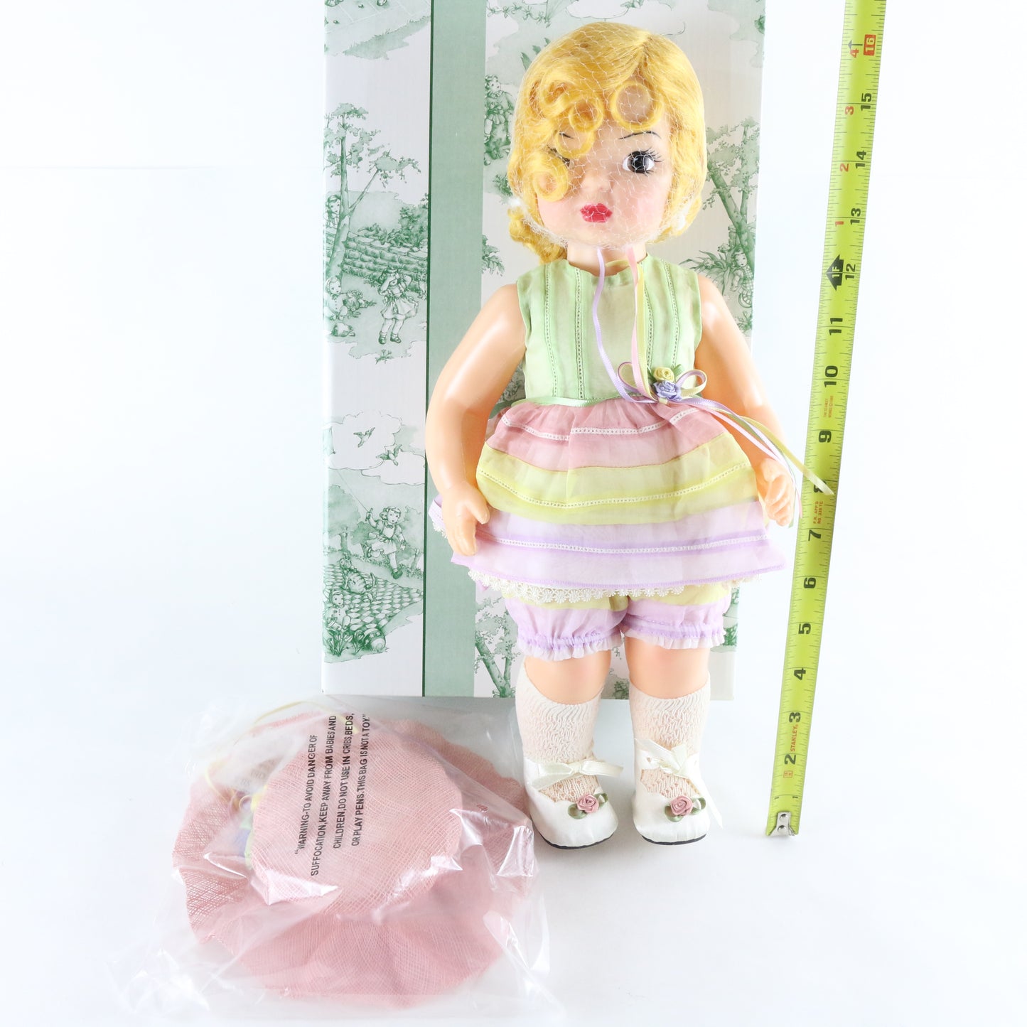 Terri Lee Chick Mohair Multicolored Dress 16" Vinyl Doll W/ Accessories IN BOX