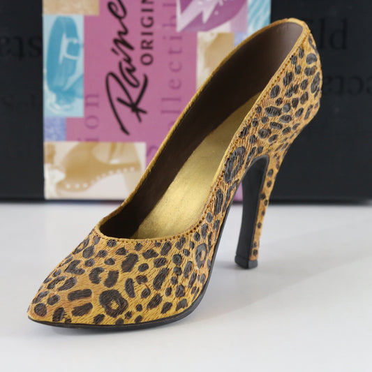 Leopard Stiletto Resin Collectible Shoe