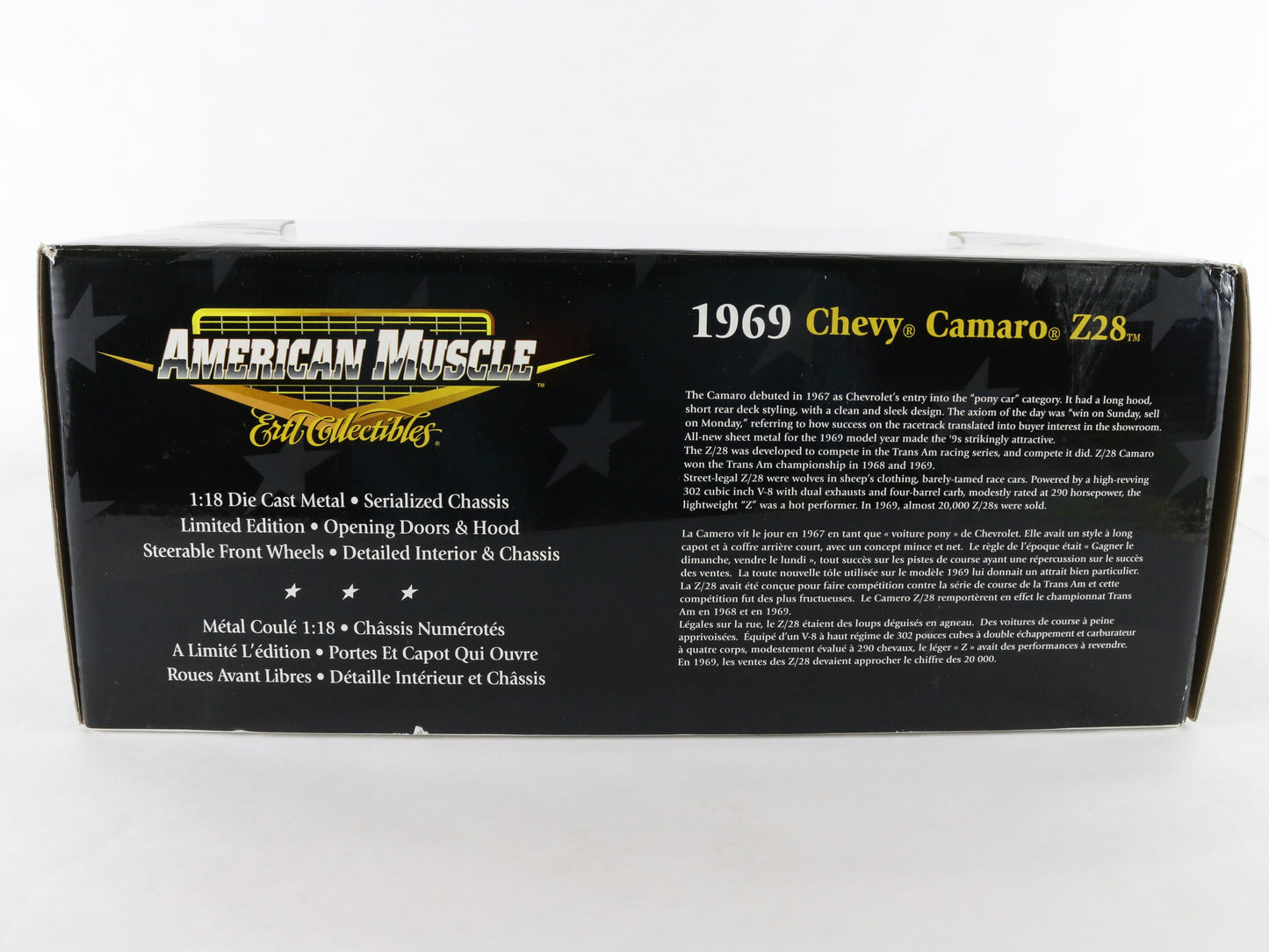 1969 Chevy Camaro Z28 Silver Elite Edition American Muscle ERTL 1:18 LE of 5000