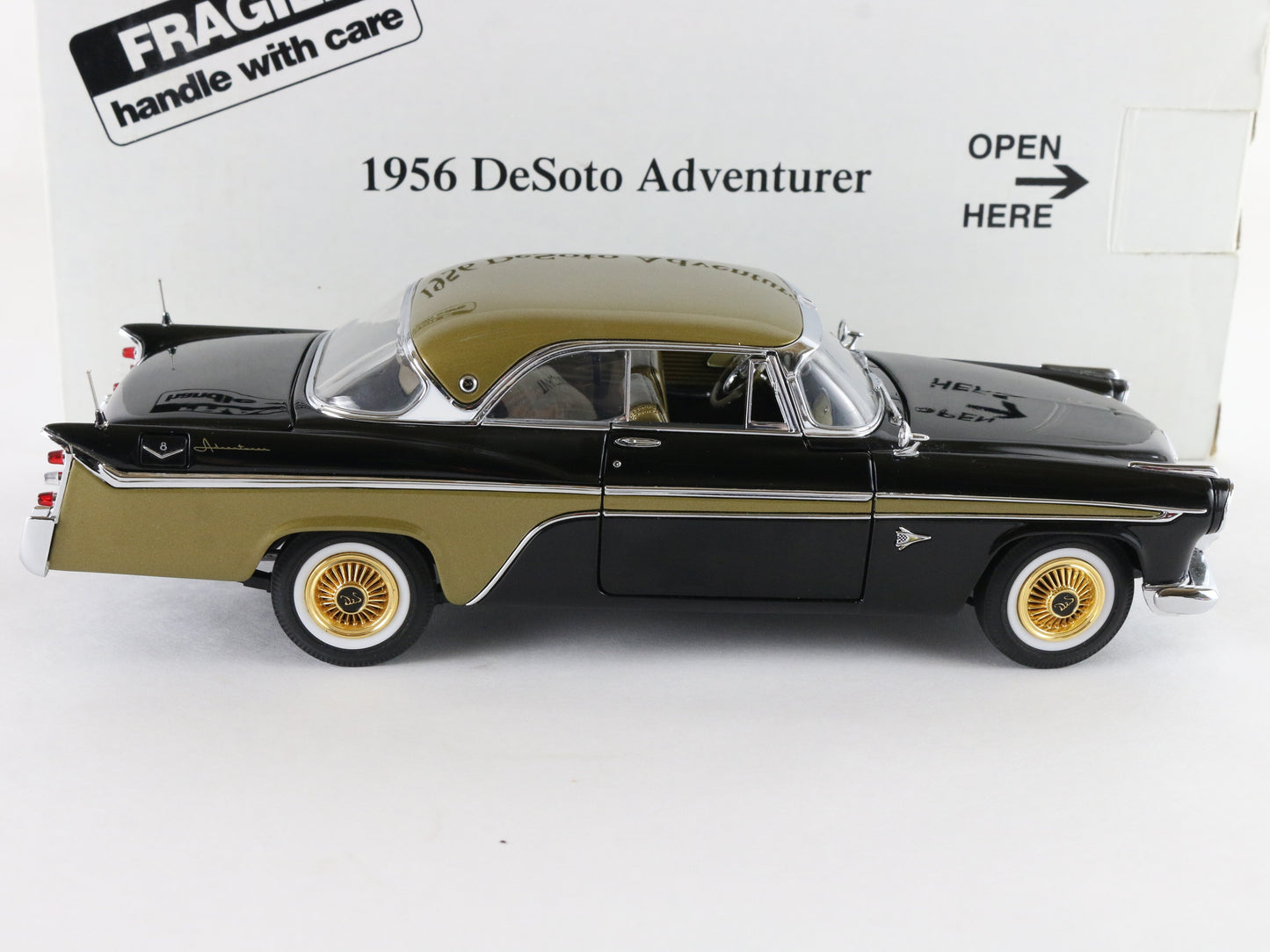1956 Desoto Adventurer Black Gold Danbury Mint 1:24 Diecast Model Car