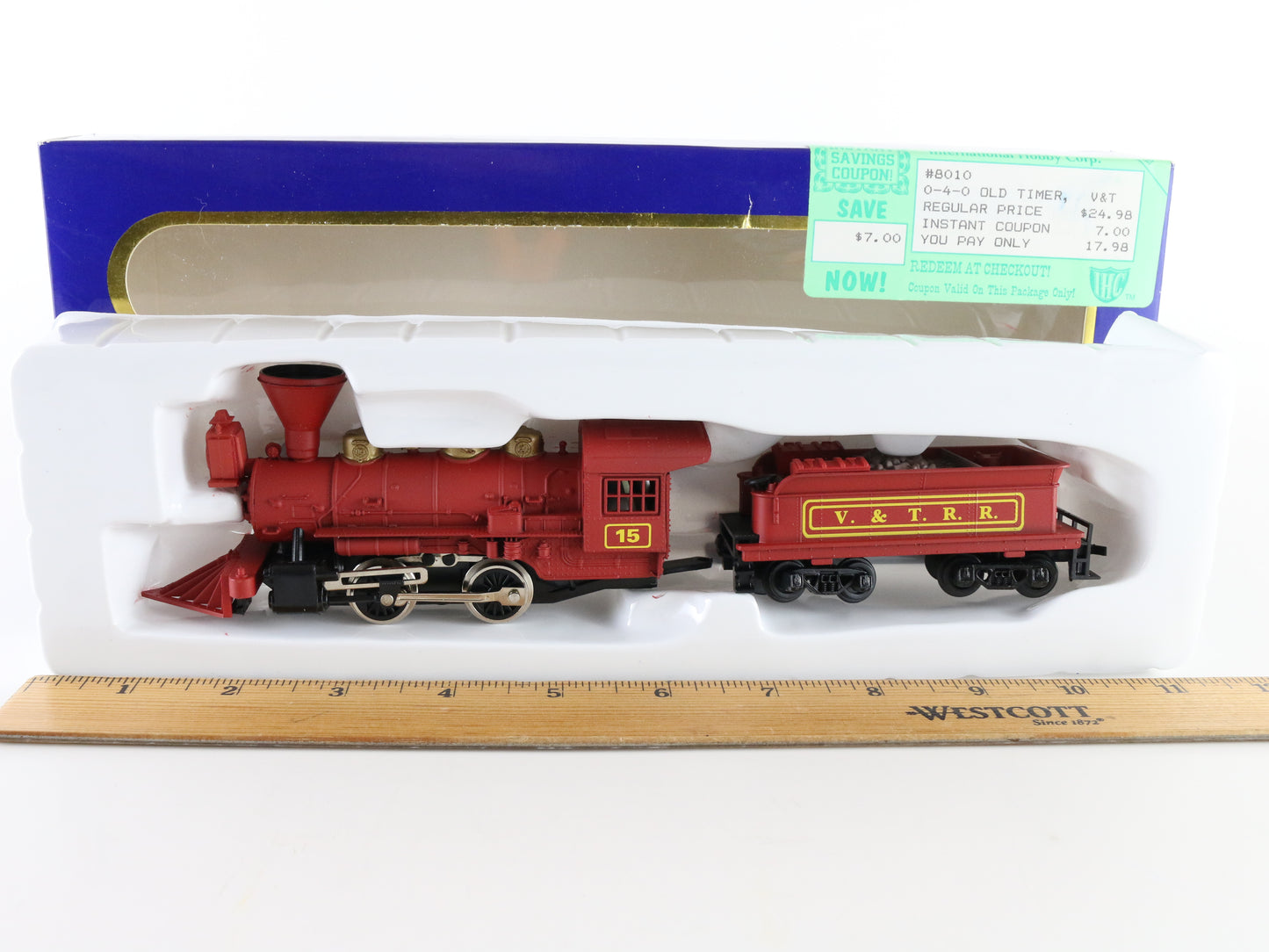IHC HO Virginia Truckee V&TRR 15 Red 0-4-0 Steam Loco