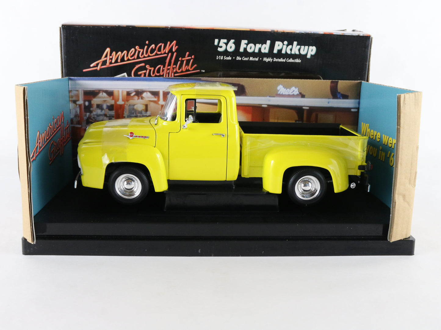 1956 '56 Ford Pickup Truck Yellow American Graffiti ERTL 1:18 Model Car 36604