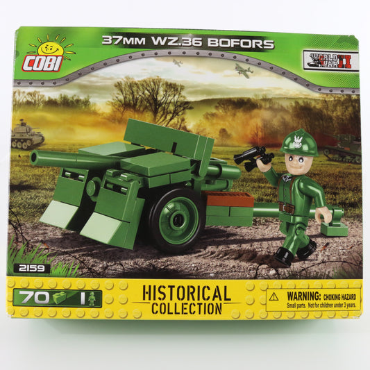 37mm Wz.36 Bofors Anti Tank Gun with Figure WW2 Historical Collection Cobi 2159