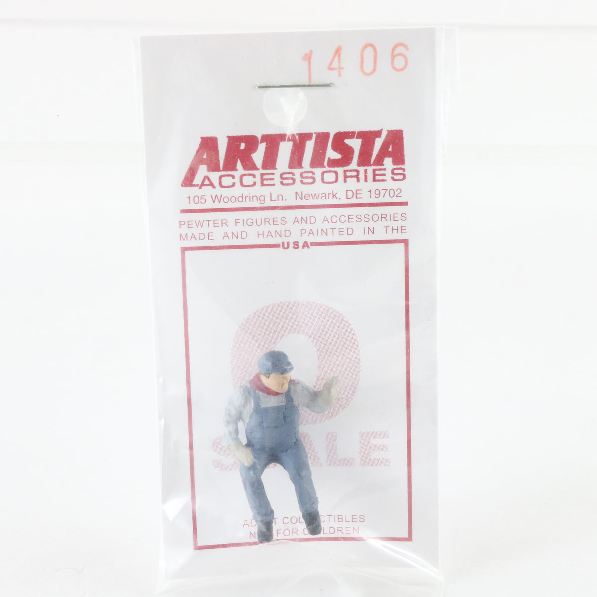 Sitting Train Engineer Pewter Figure Arttista O Scale 1406