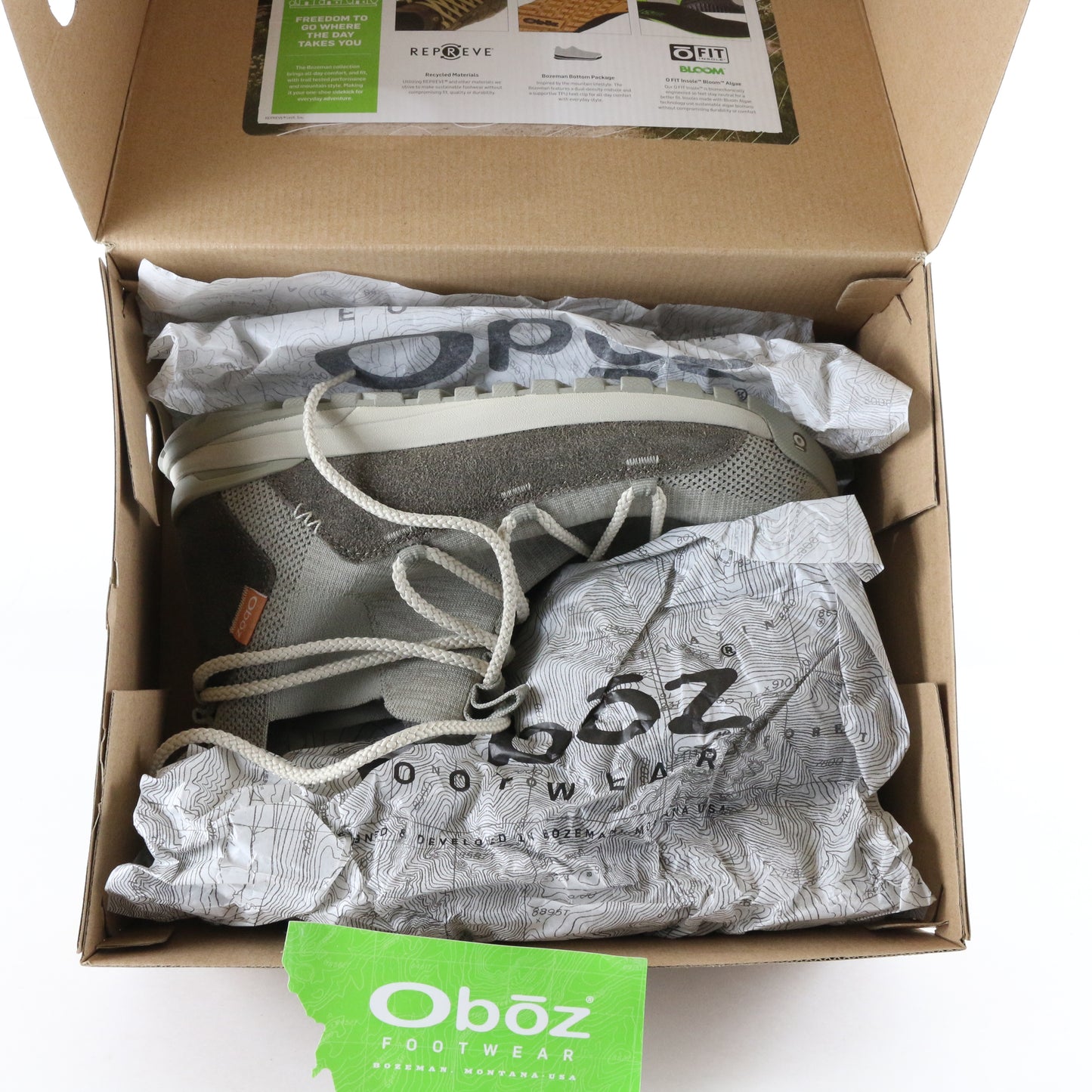 Oboz Lena Mid Womens Alloy Hiking Trail Lace Up Boots Size 10 USA 74602