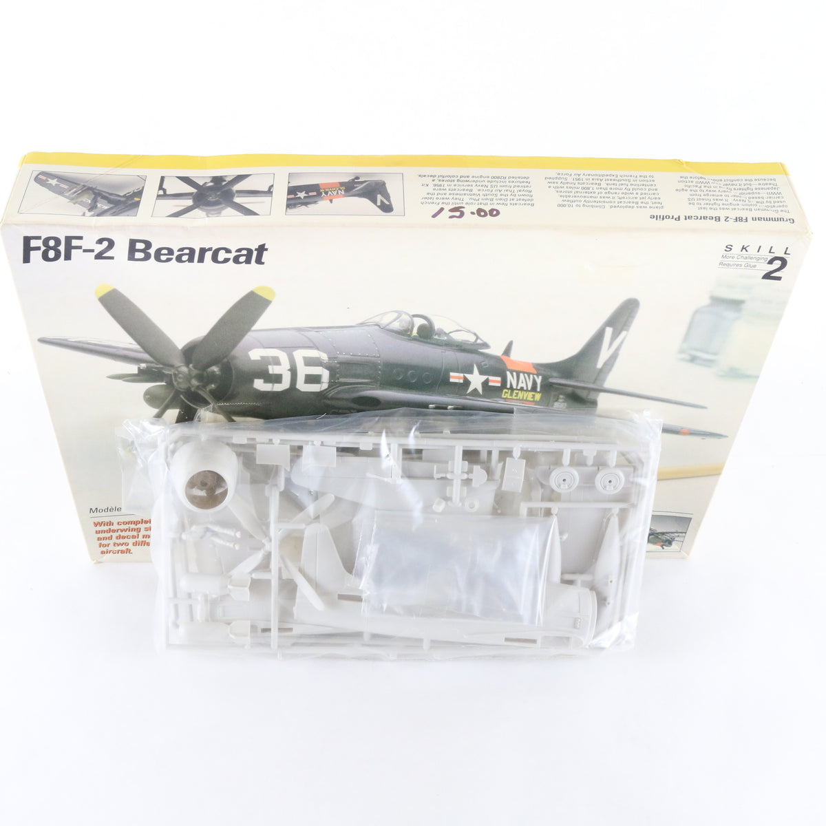 F8F-2 Bearcat Fighter Testors 1:48 Model Aircraft Kit 519