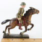 1930s Lineol running horse with riding soldier German cavalry composite toy