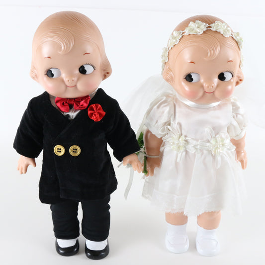 Lot Of 2 Campbell Kids VINTAGE Bride & Groom CSC Horsman 12" Dolls 1997