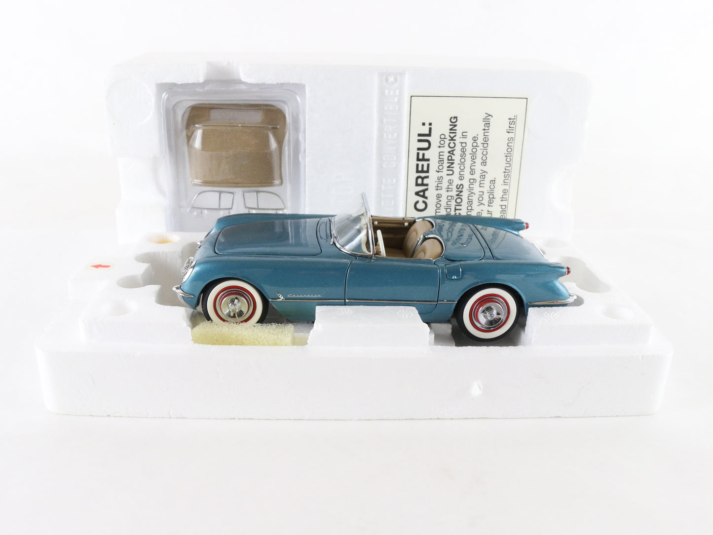 1954 Chevy Corvette Convertible Limited Edition Blue Tan Danbury 1:24 #648