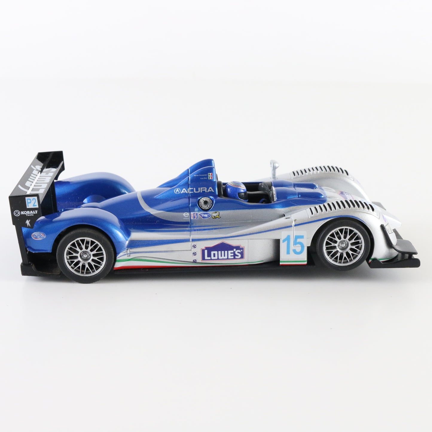 Ninco Acura LMP Lowe’s Fernandez #15 blue silver 1:32 slot car