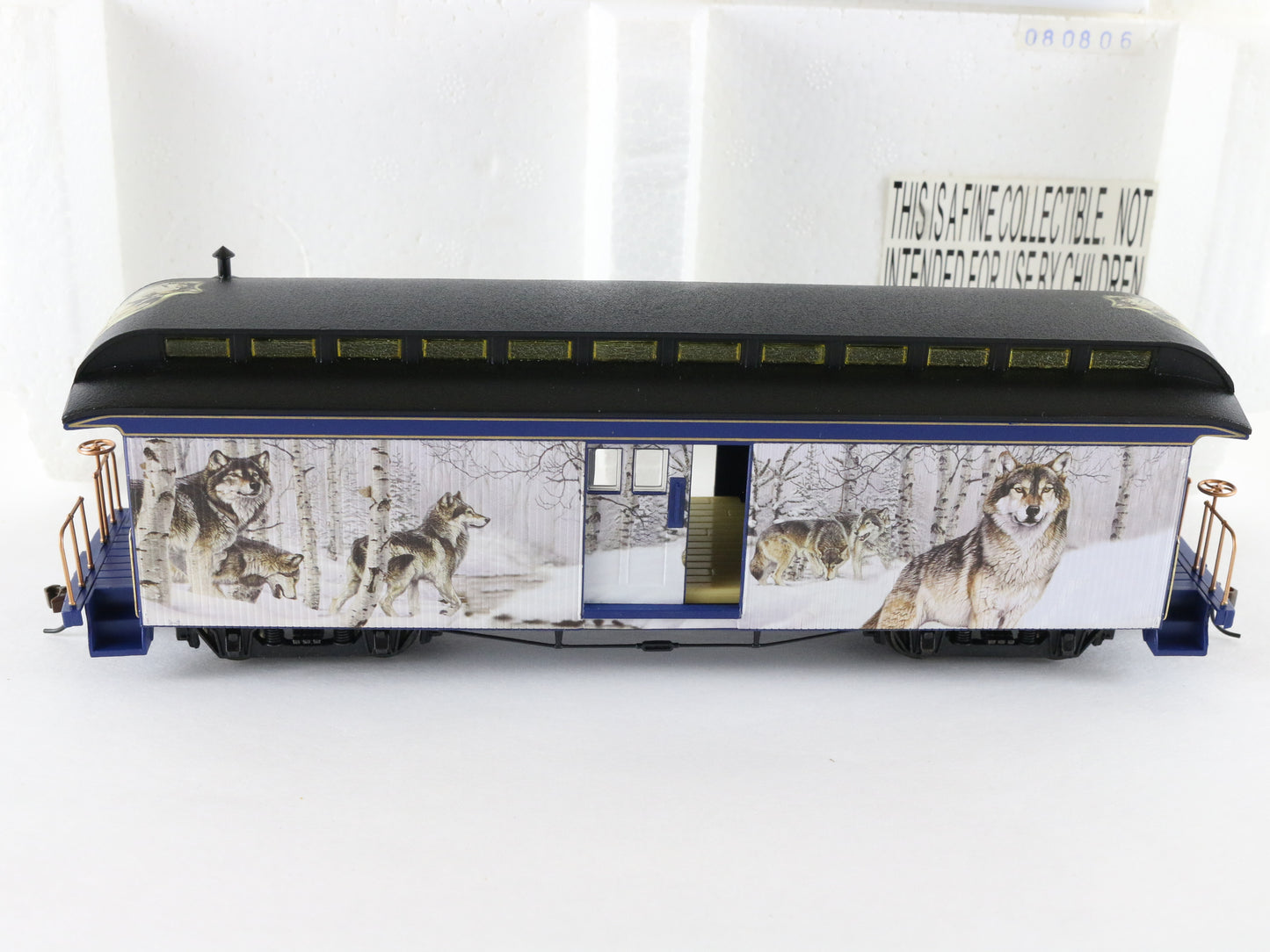 Hawthorne Village HO Proud & Free Wolf Baggage Train Car W/ Transformer