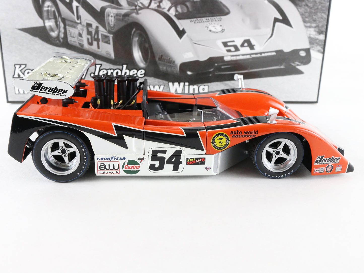 1969 Mclaren M8B Low Wing #54 Koveleski Jerobee Orange GMP 1:18 Model Car 12029