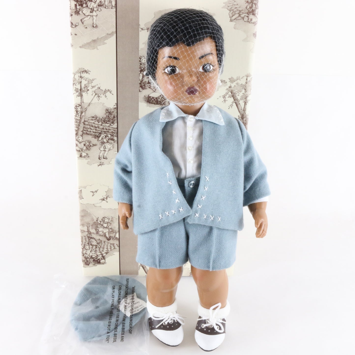 Terri Lee Benjie Sunday Best Black 16" Vinyl Doll W/ Hat & Blue Clothing 90024