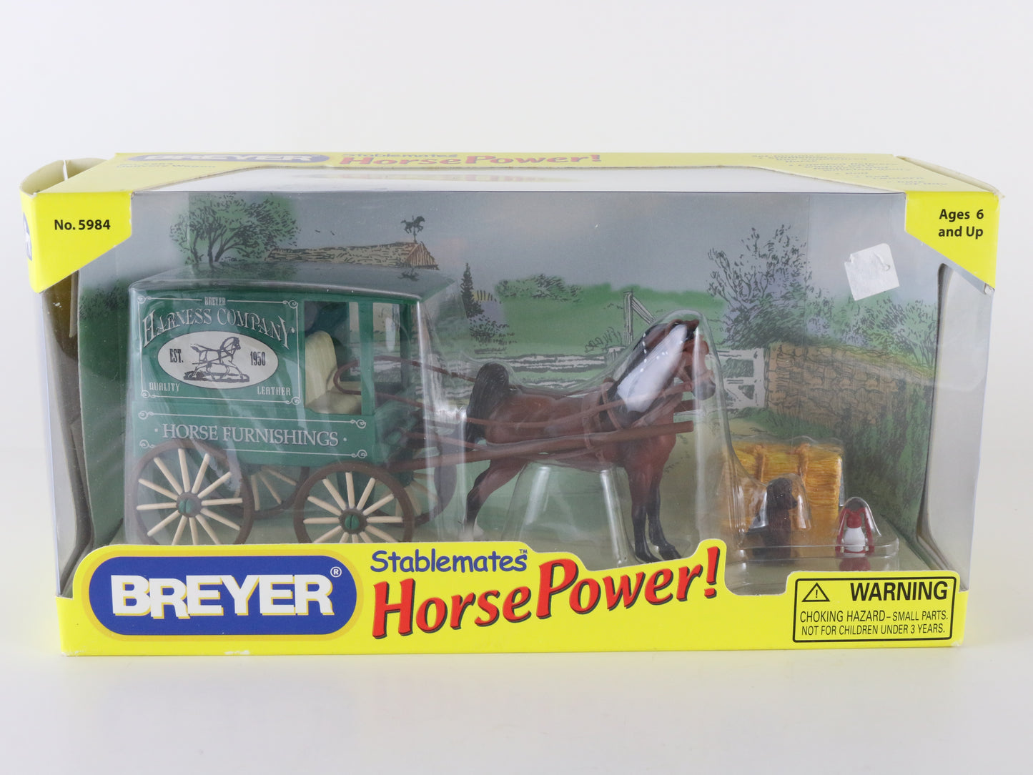 Breyer Delivery Wagon Stablemates Horse Power Horse Set 5984