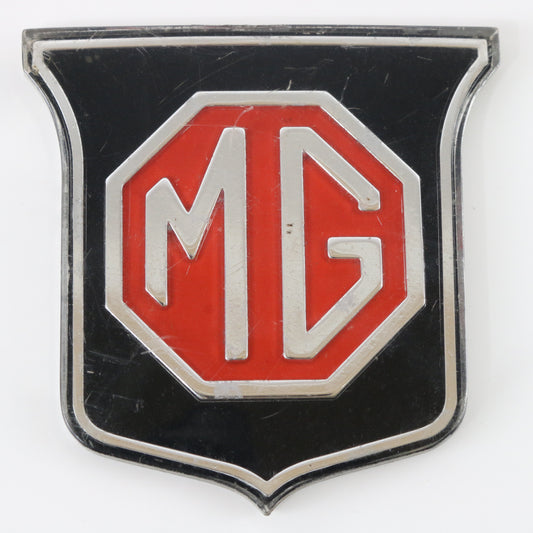 Vintage MG Midget Black & Red Plastic Grill Badge