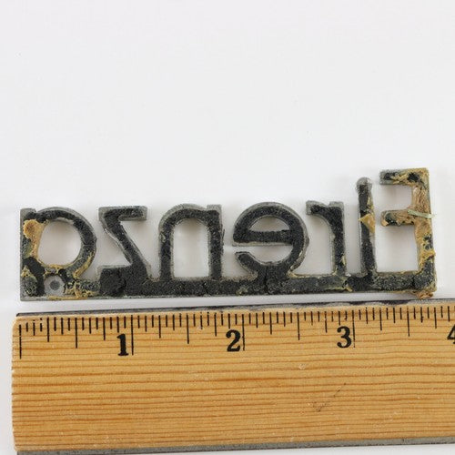 Vintage 1982-88 Oldsmobile Firenza Side Fender Metal Emblem Badge 3.75"