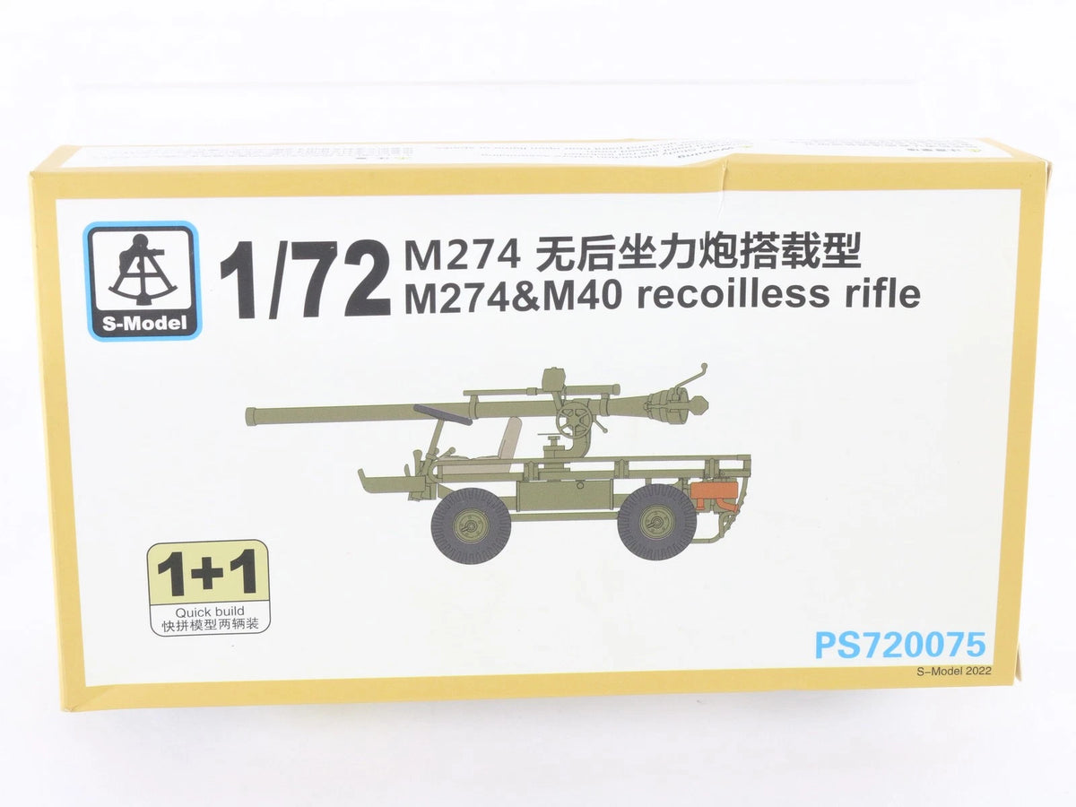 M274 & M40 Recoilless Rifle Vehicle Willys Overland S-Model 1:72 PS720075 Kit
