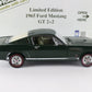 1965 Ford Mustang GT 2+2 Green Danbury Mint 1:24 Diecast Model 357/1965