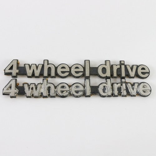 Lot Of 2 Jeep Cherokee XJ SJ Wagoneer 4 Wheel Drive Emblem Badges 5.75"