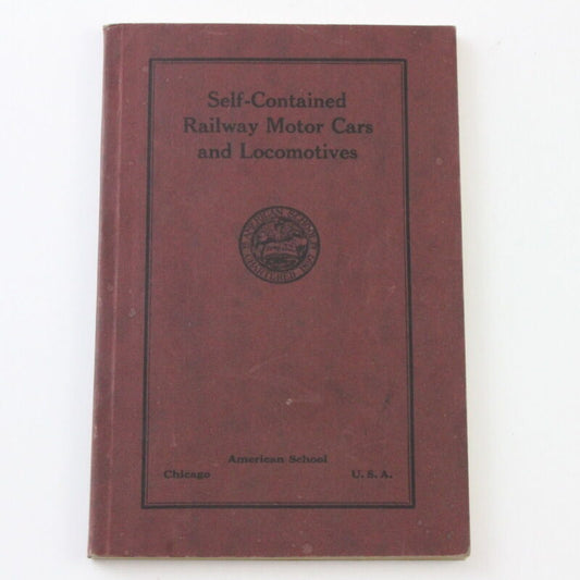 Vintage Self Contained Railway Motor Cars & Locomotives American School USA 1929