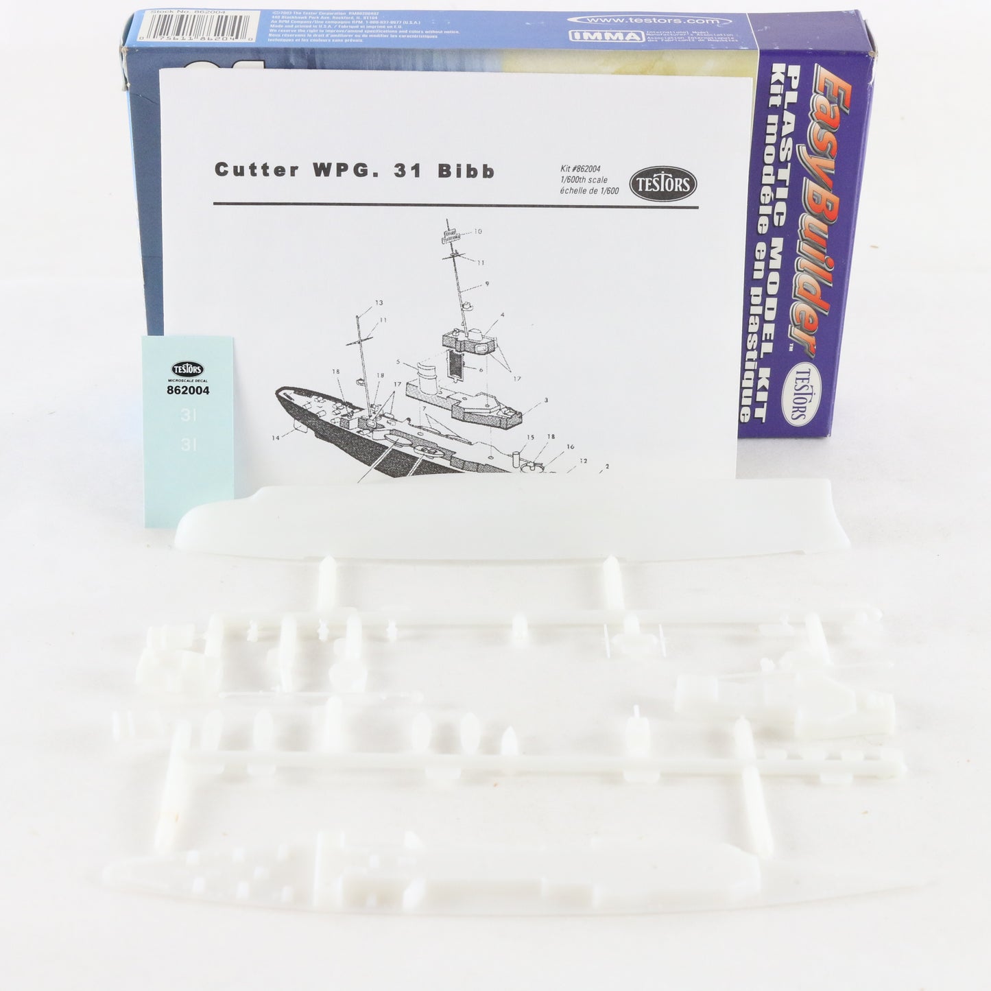 US Coastguard Cutter Ship Easybuilder Testors 1:600 862004 Plastic Boat Kit