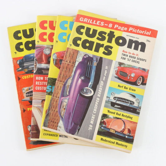 Lot Of 4 Custom Cars Sep Oct Nov Doc 1957 Vintage Car Magazines