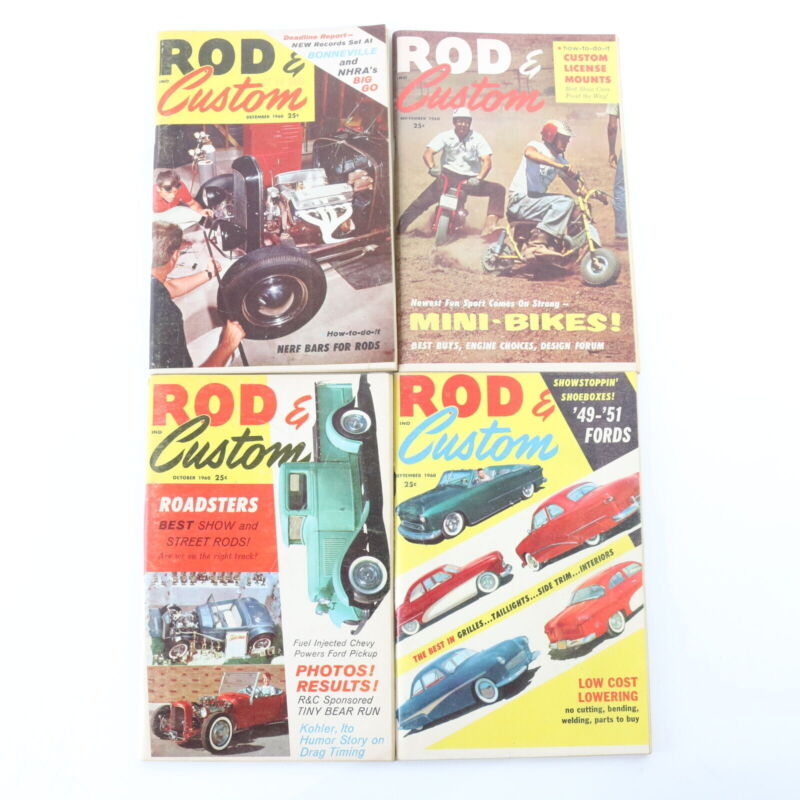 Lot Of 6 Rod & Custom July Aug Sep Oct Nov Dec 1960 Vintage Car Magazines