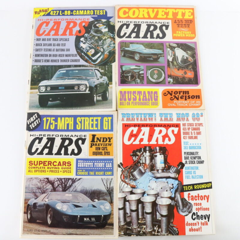 Lot Of 4 Hi-performance Cars May June July August 1967 Vintage Car Magazines