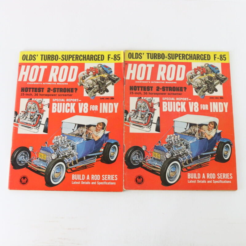 Lot Of 5 Hot Rod Buick V8 Indy Olds Turbo F-85 June 1962 Vintage Car Magazines