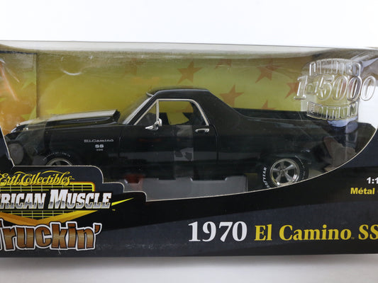 1970 Chevy El Camino Ss396 Black American Muscle Truckin ERTL 1:18 LE Of 5000