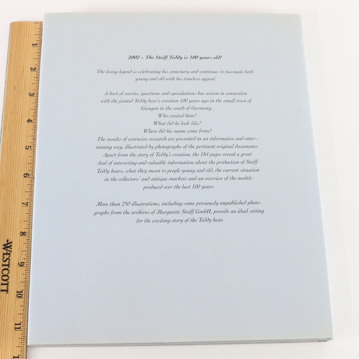 100 Years of Steiff Teddy Bears Company History Hardcover Gunther Pfeiffer