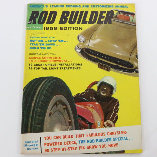 Rod Builder 1959 Edition Engine How Tos Hot Rod Car Magazine No 5