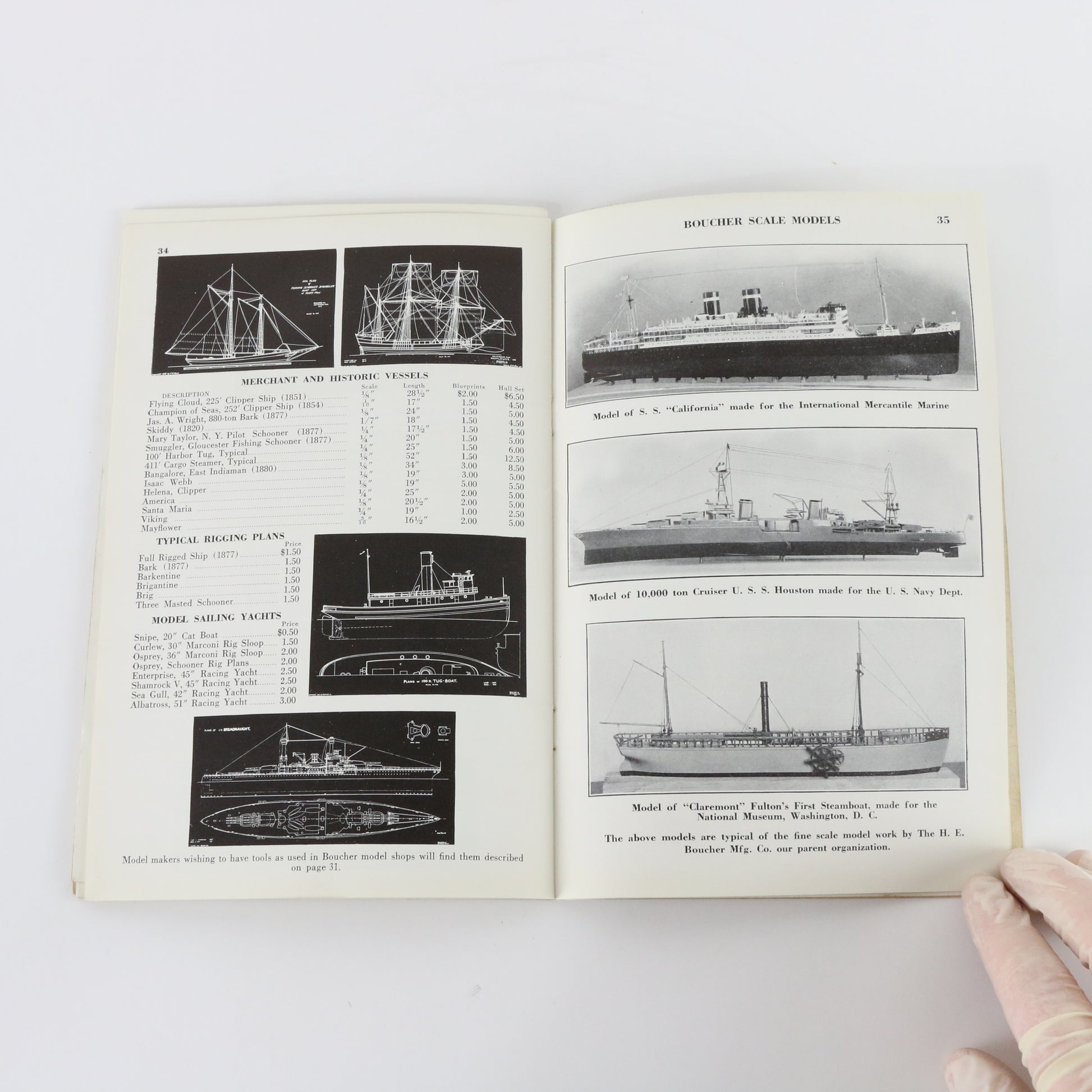 1933 Vintage Boucher Hobby Boat & Model Construction Set Catalog