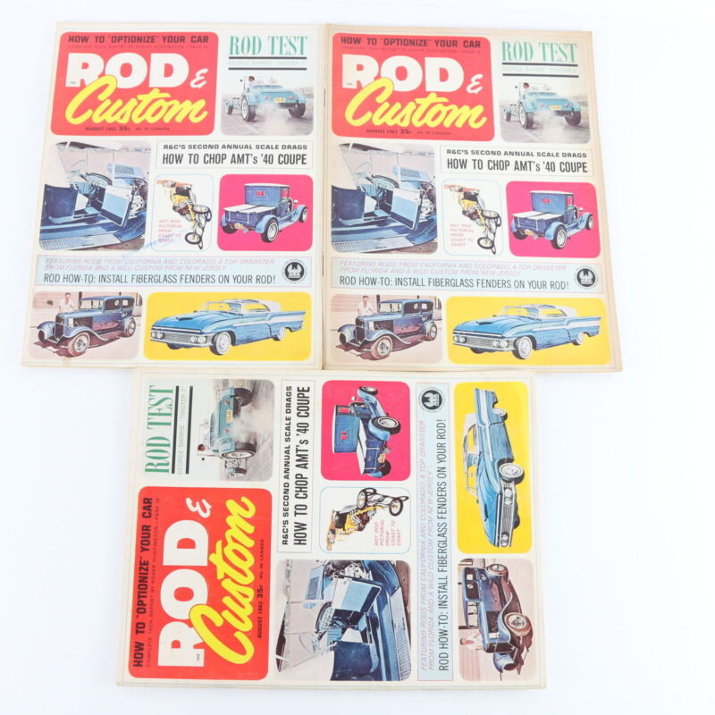 Lot Of 6 Rod & Custom Aug Sep Oct 1963 Vintage Car Magazines