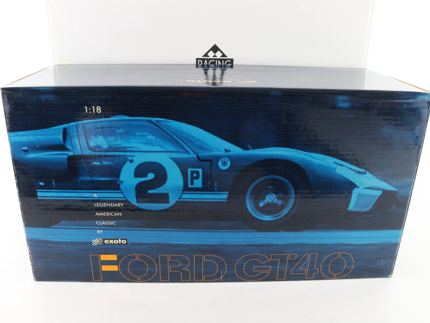 1966 Ford GT40 MK2 #98 White & Black Racing Legends Exoto 1:18 Metal Model Car